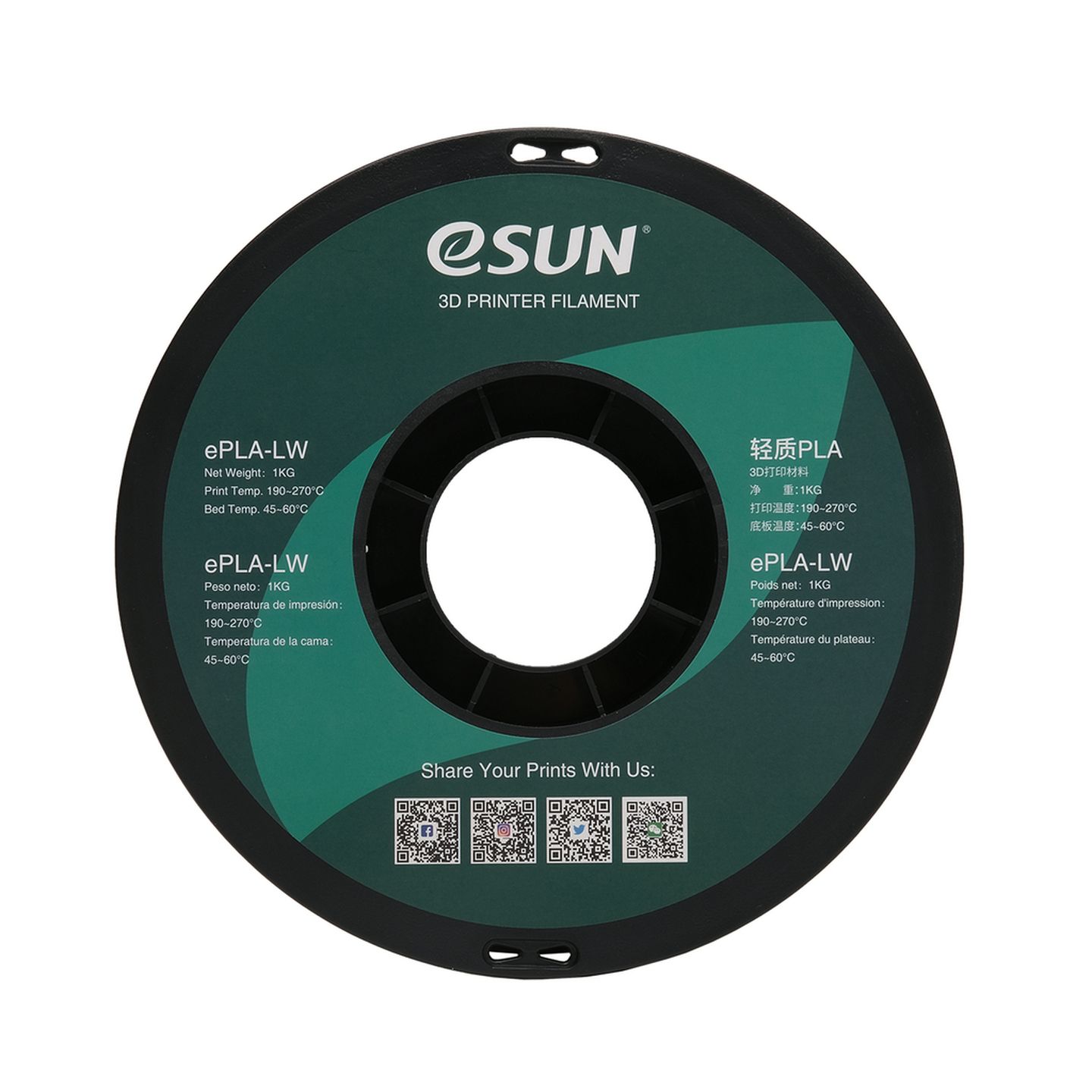 eSUN Natural PLA-LW Filament 1kg 1.75mm