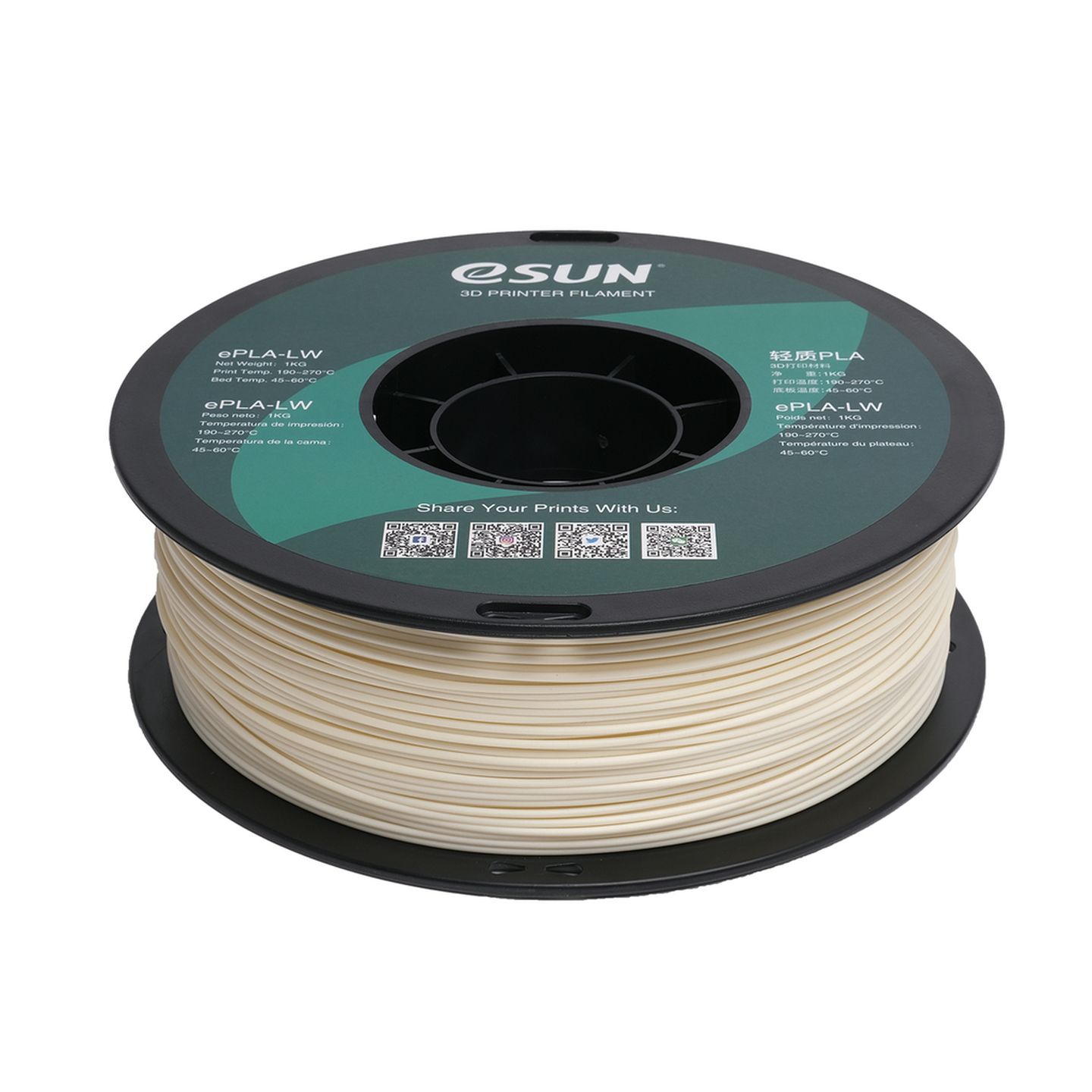 eSUN Natural PLA-LW Filament 1kg 1.75mm