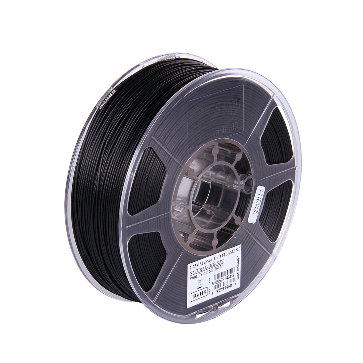 eSun Black PA-CF Carbon Fibre Filament 1kg 1.75mm