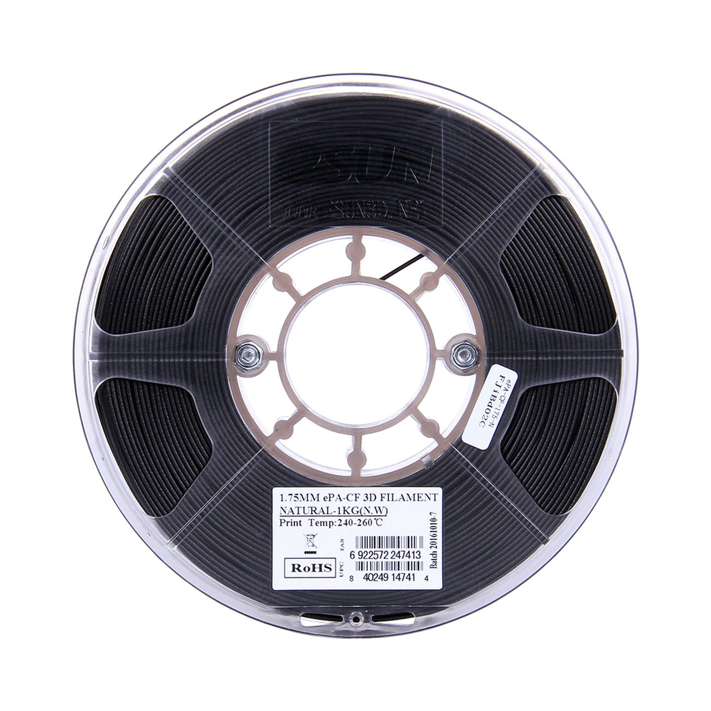 eSun Black PA-CF Carbon Fibre Filament 1kg 1.75mm