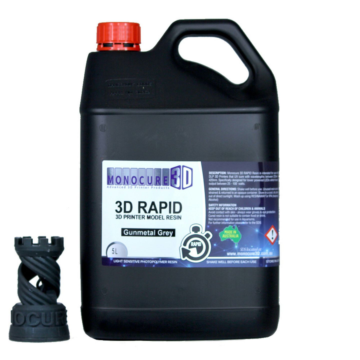 Monocure 3D RAPID MODEL RESIN 5L Gunmetal Grey