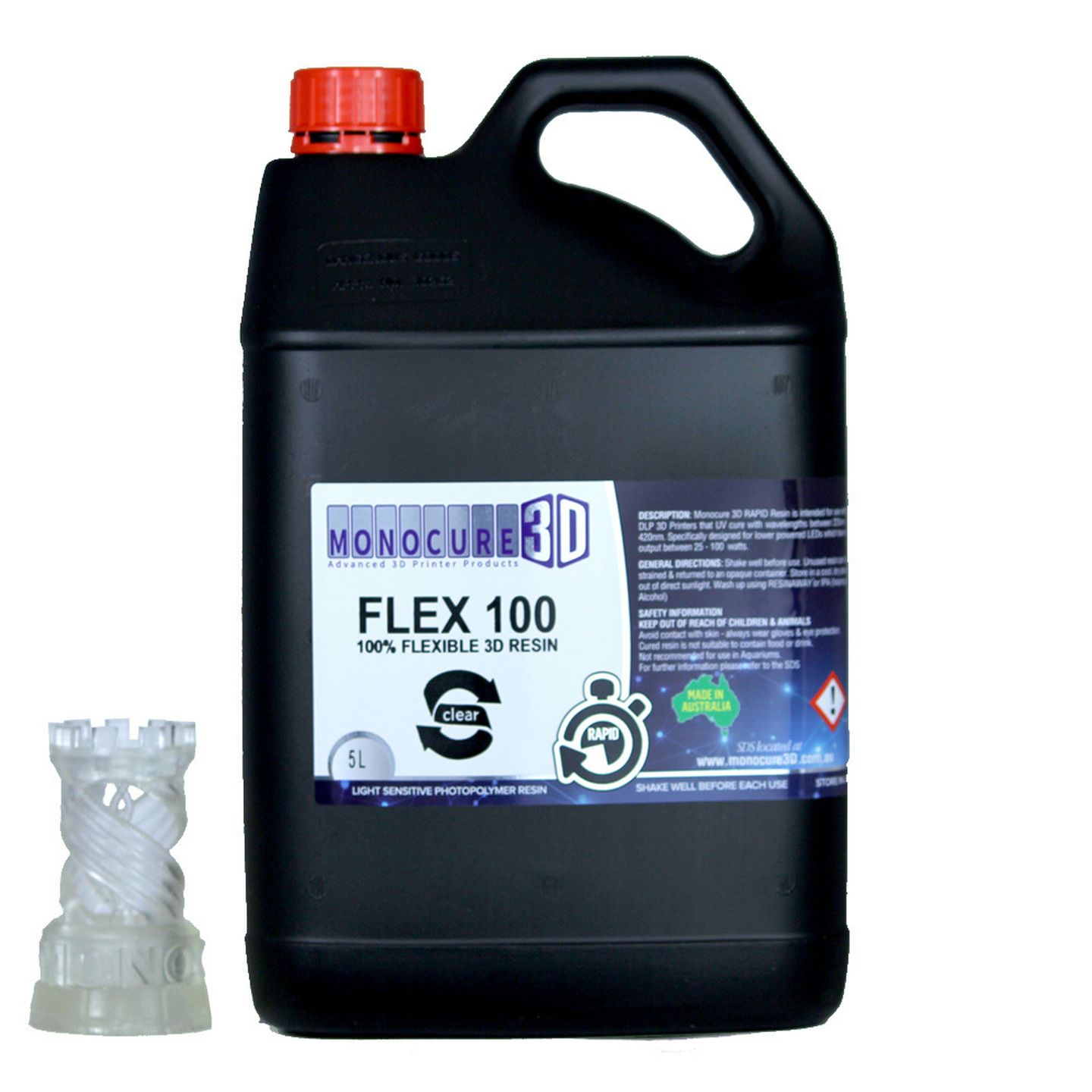 Monocure 3D Rapid Flex100 Resin Clear 5L