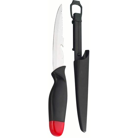 Burnsco Floating Fishing Knife – Stainless Steel Blade, Serrated Edge, Line Cutter, Safety Sheath