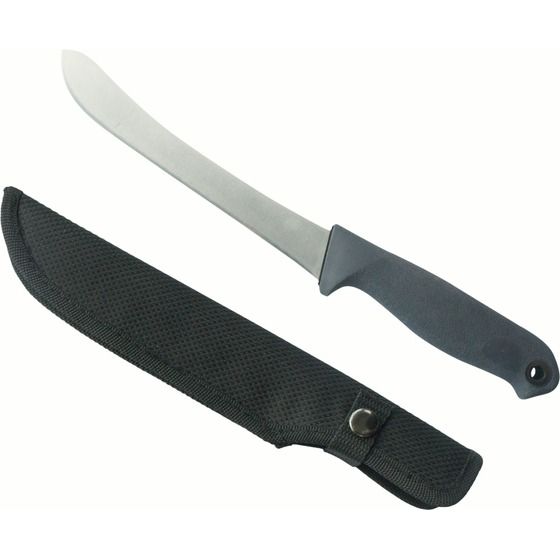Burnsco Bullnose Fillet Knife 7in – Stainless Steel Blade with Non-Slip Rubber Handle & Safety Sheath