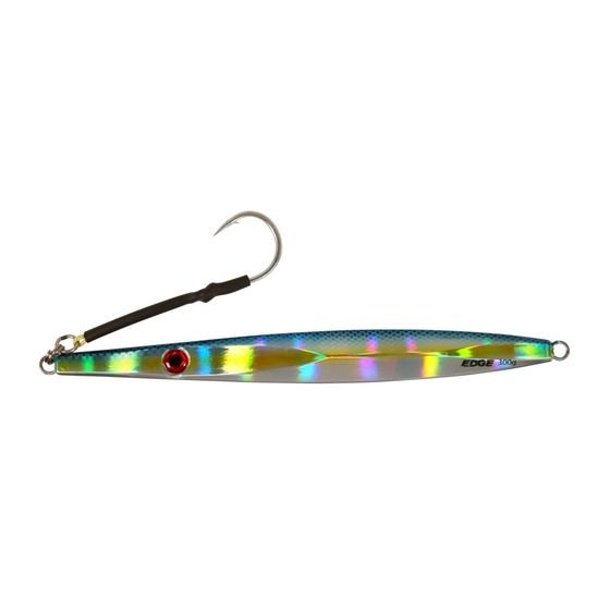 Edge 300g Flutter Jig Green/Gold – Pre-Rigged with HD 4X Hooks & Kevlar Assist Cord