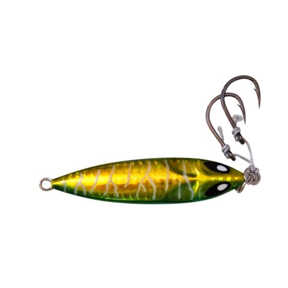 Edge Free Fall Jig – Green Tiger, 40g | Wobbling Action Jig for Snapper, Kingfish, John Dory