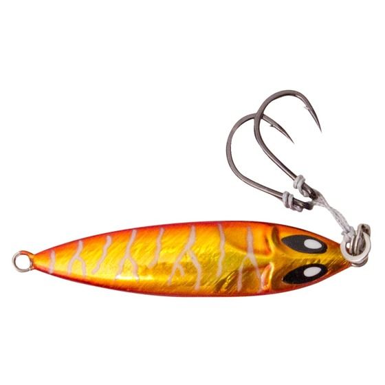 Edge Free Fall Jig – Orange Tiger, 40g | Wobbling Action Jig for Snapper, Kingfish, John Dory