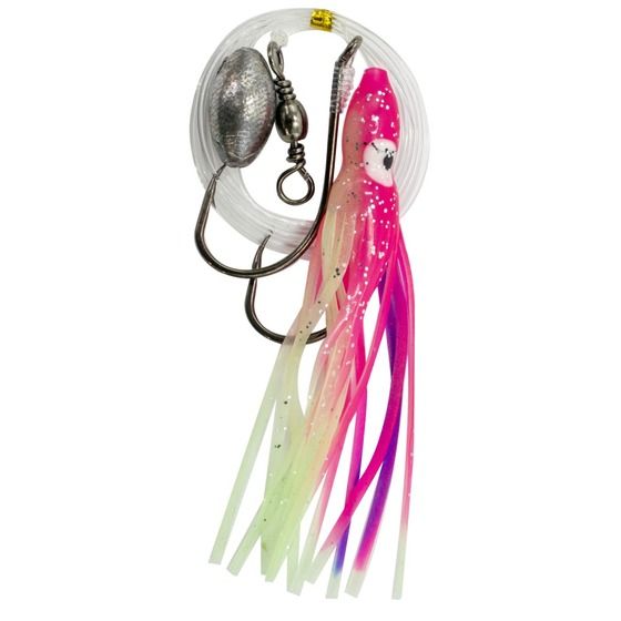 Edge Sabiki Fishing Rig #6 – Pink/Purple/Lumo, Ready to Fish