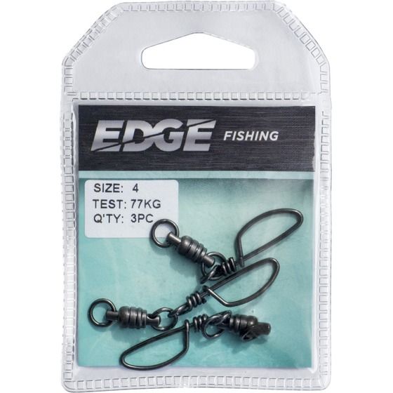 Edge Snap Swivel 400lb – 2 Pack, Black Nickel Stainless Steel