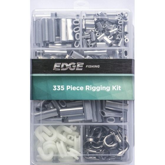 Edge Rigging Kit 335pc – Offshore & Game Fishing (Aluminium Sleeves, Stainless & Nylon Thimbles)