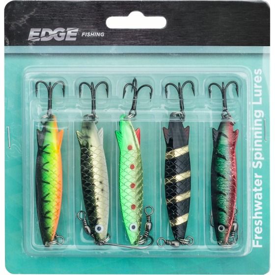 Edge Freshwater Spinning Lure Pack – 5 x 10g | Lakes, Rivers & Boat Trolling