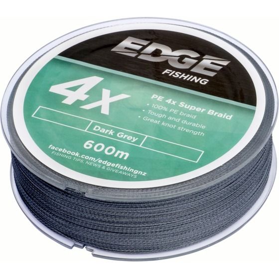 Edge Braid 80lb PE 4X Grey 600m – Deep Water Braided Line