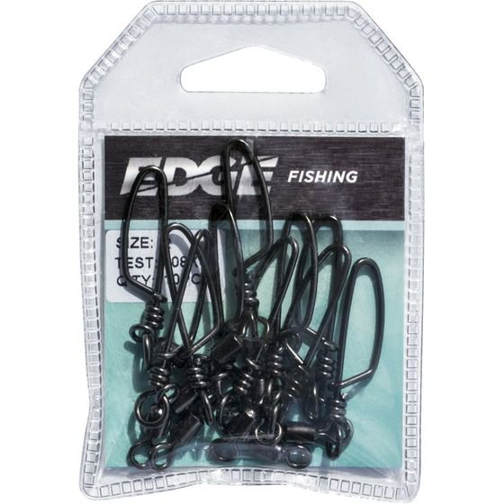 Edge Rolling Snap Swivel Stainless Steel #1 – 320lb, Pack of 8