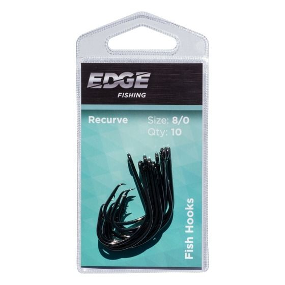 EDGE HOOKS INLINE RECURVE 8/0 10PC