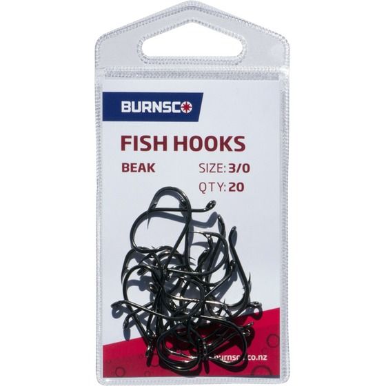 Burnsco Beak Hooks 7/0 – 8 Pack | Chemically Sharpened, Anti-Rust Coated