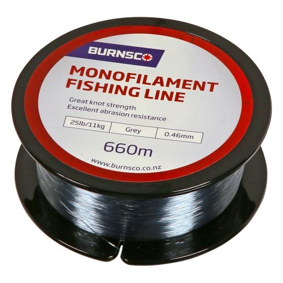 Burnsco Monofilament Fishing Line 25lb – 660m Grey Spool