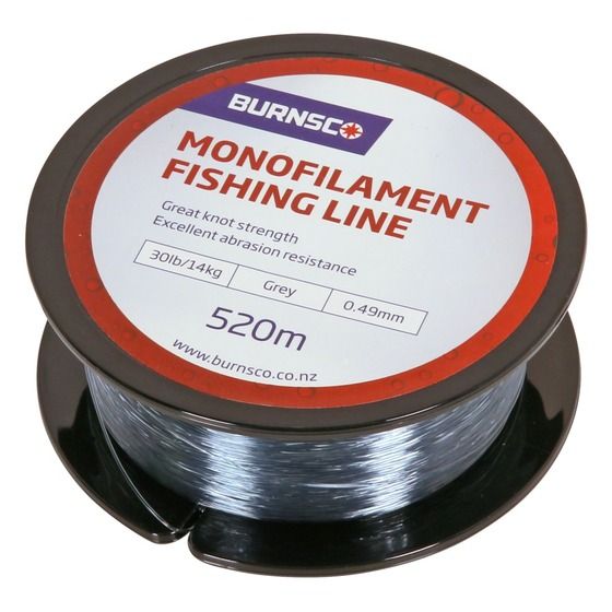 Burnsco Monofilament Fishing Line 30lb – 520m Grey Spool