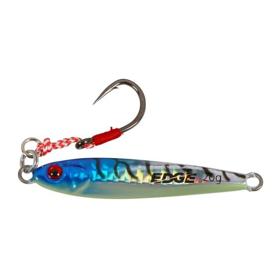 Edge Micro Jig 30g Blue Tiger – Bottom-Weighted Fishing Lure with Single Assist Hook