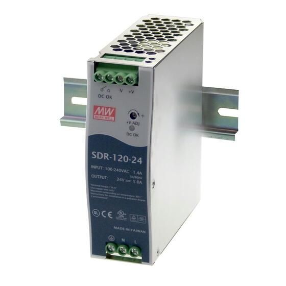 24VDC 5A Industrial DIN Rail Power Supply – 120W
