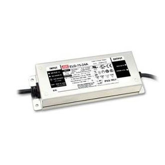MEAN WELL 60W 12V 5A ELG SERIES IP67 METAL CASE LED DRIVER POWER SUPPLY WITH CC+CV AND AU MAIN PLUG WITH GROUND