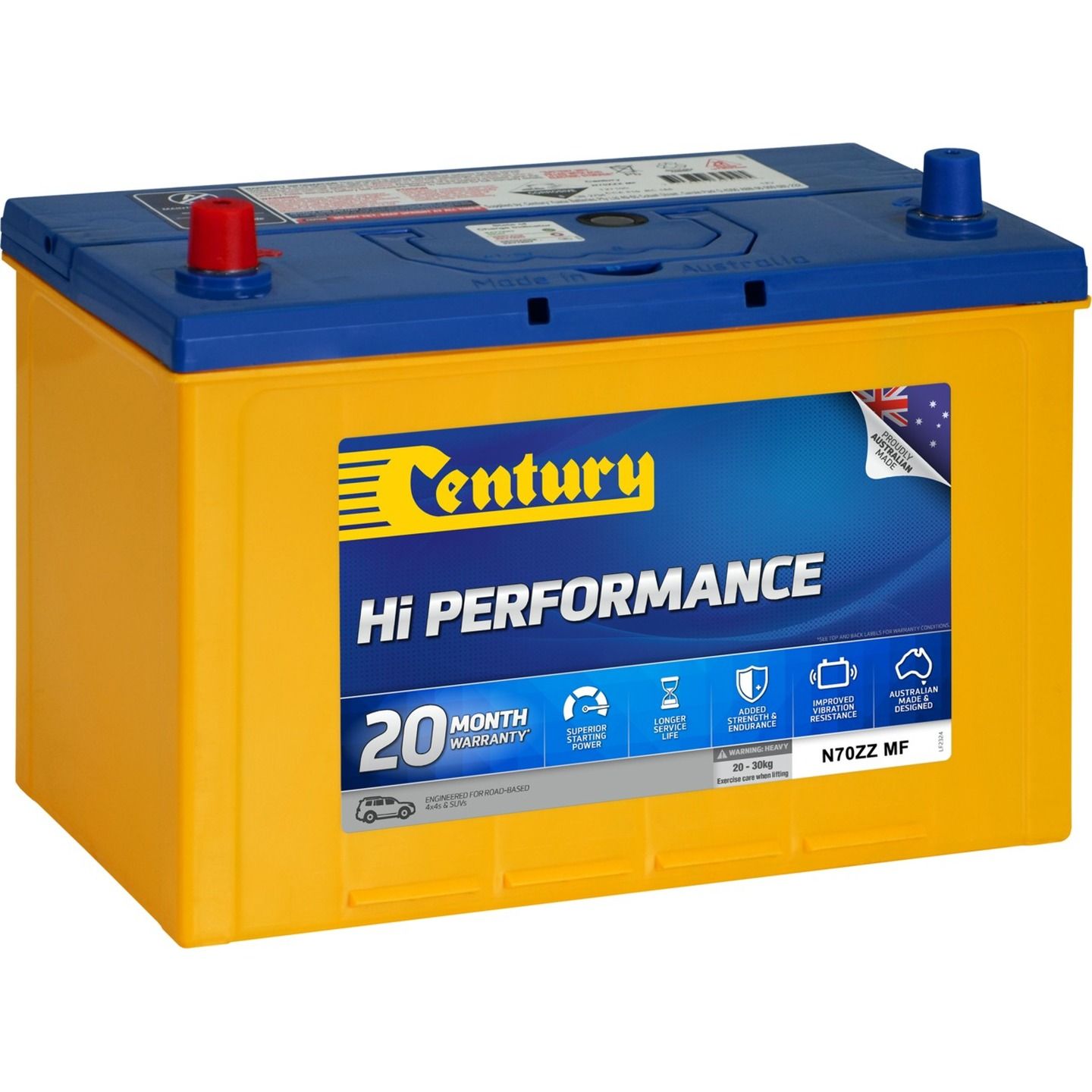 Century Hi Performance 4WD Battery N70ZZ MF 720CCA 85AH 12V