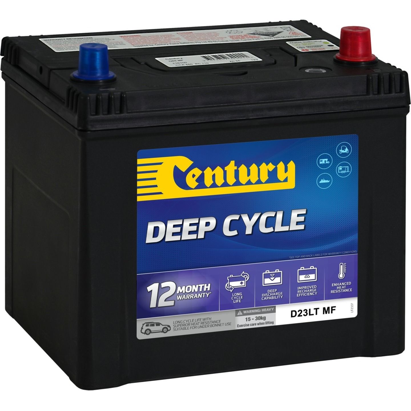 Century Deep Cycle Flooded Battery D23LT 65AH 12V