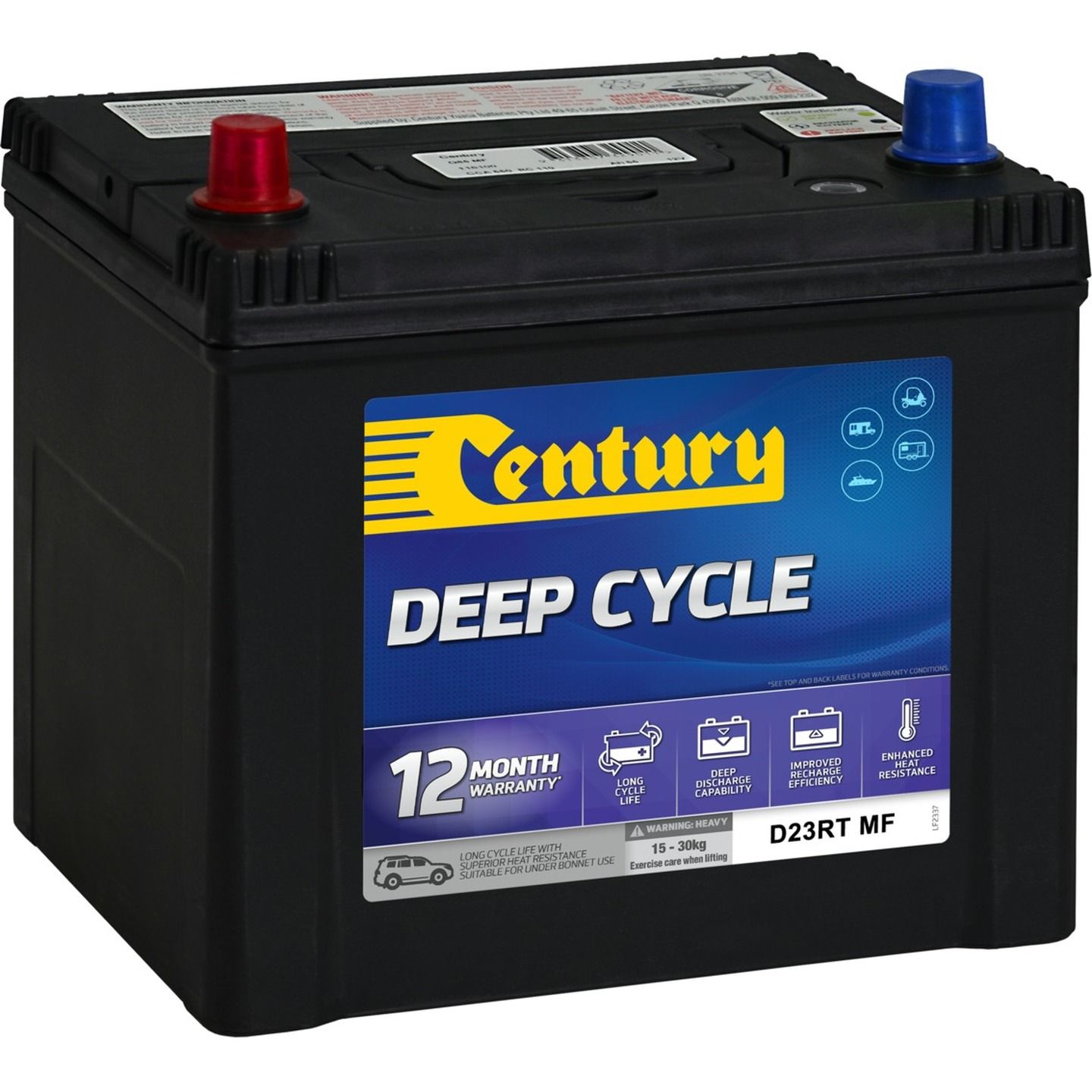 Century Deep Cycle Flooded Battery D23RT 65AH 12V