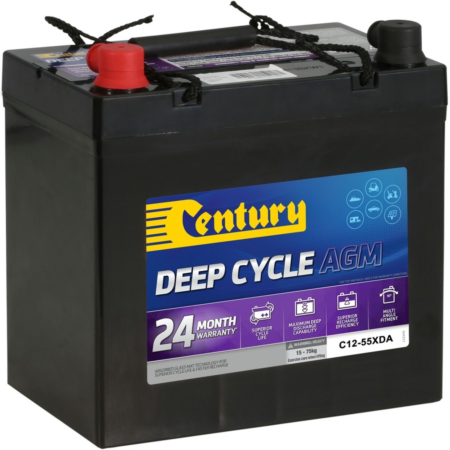 Century Deep Cycle AGM Battery C12-55XDA 55AH 12V