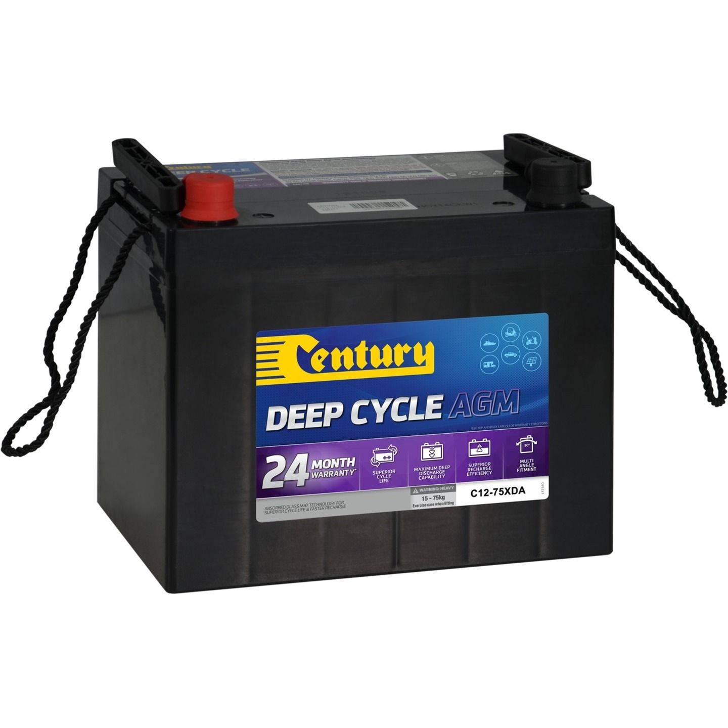 Century Deep Cycle AGM Battery C12-75XDA 75AH 12V