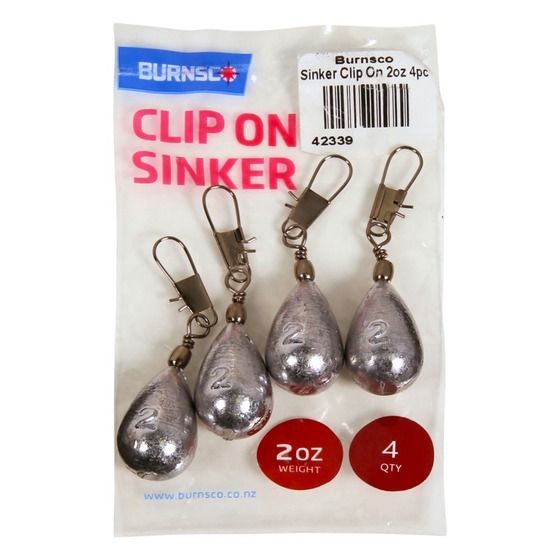 JAYCAR Clip-On Fishing Sinker – 2oz (4 Pack)