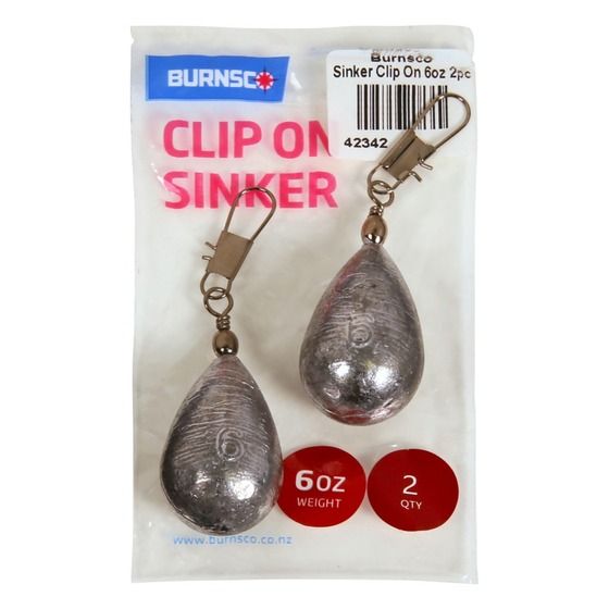 JAYCAR Clip-On Fishing Sinker – 6oz (2 Pack)