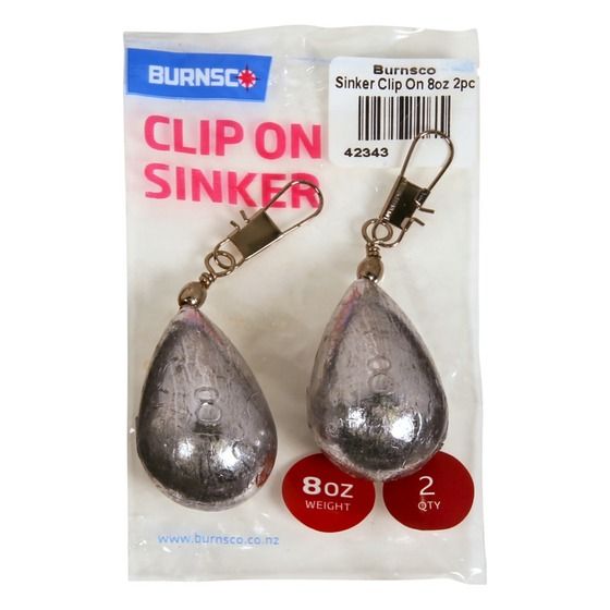 CLIP ON SINKER 8OZ 2PK