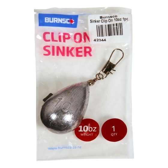 JAYCAR Clip-On Sinker 10 oz (1 Pack) – Swivel Moulded for Boat, Bottom & Strayline Fishing