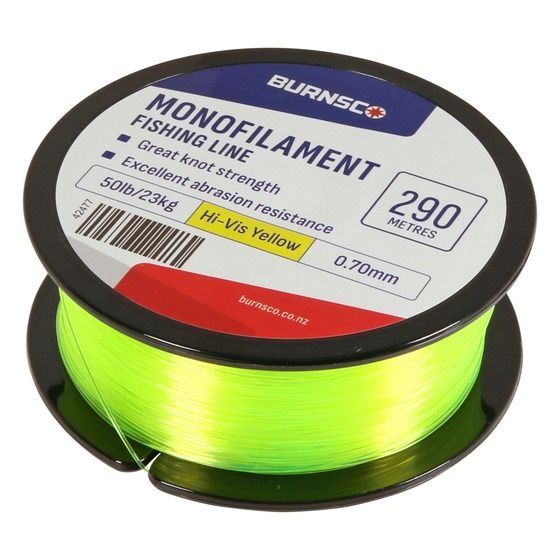 Burnsco Hi-Vis Yellow Monofilament Line – 50lb / 290m Spool