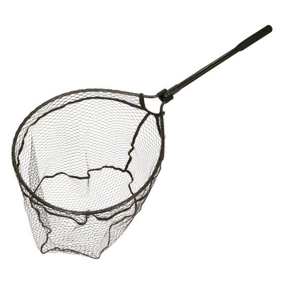 Edge Folding Graphite Landing Net – 1020mm Extended, 540mm Folded, Silicone Mesh
