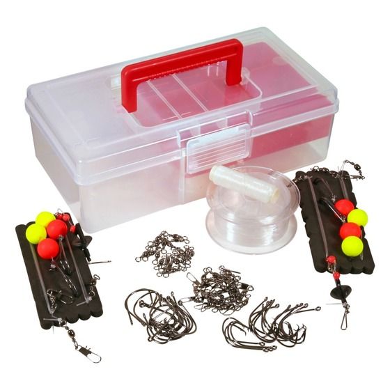Burnsco Surf Fishing Tackle Kit – Complete Beach Rig with Pulley Rigs, Hooks & Traces