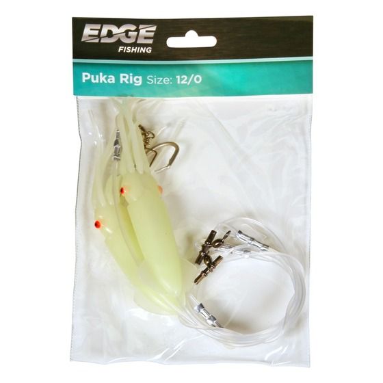 Edge Squid Puka Rig 12/0 – 300lb Trace, Lumo Squid & High-Strength Hooks