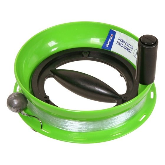 Burnsco Hand Caster Fixed Handle 6 Inch – Pre-Rigged Fishing Kit