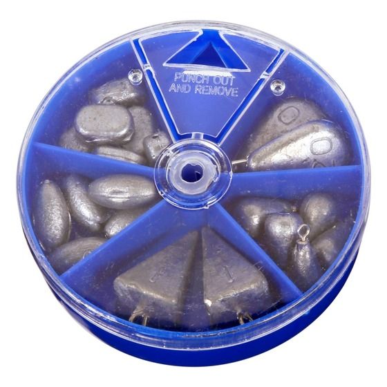 Burnsco Assorted Sinker Dial Pack – 5 Shapes, 7g to 32g, Fresh & Salt Water