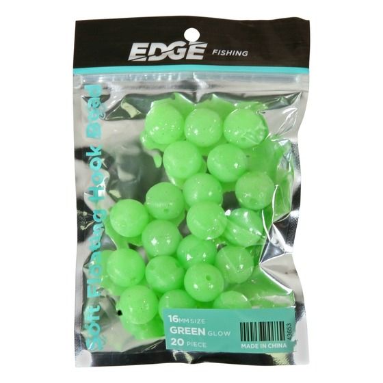 Edge Green Round Soft Floating Beads 16mm – 20 Pack (Glow Green)