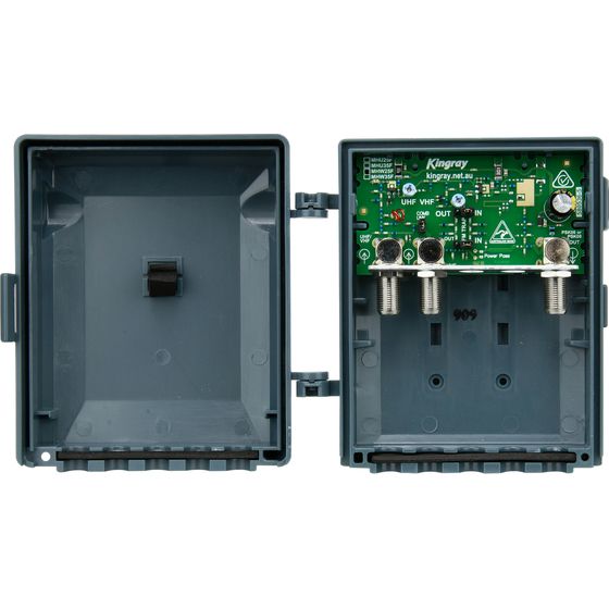 Kingray 25dB VHF/UHF Wideband Masthead Amplifier with 4G/LTE Filter – Separate or Combined Input