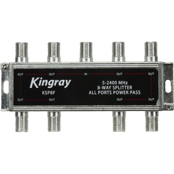 KINGRAY 8 WAY ALL PORTS POWER PASS SPLITTER, 5-2400 MHZ - FOXTEL APPROVAL F30965