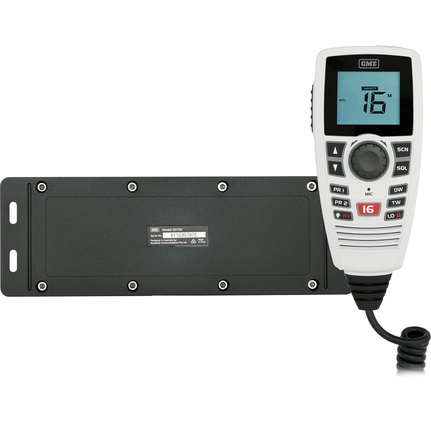 GME Black Box VHF Marine Radio - White