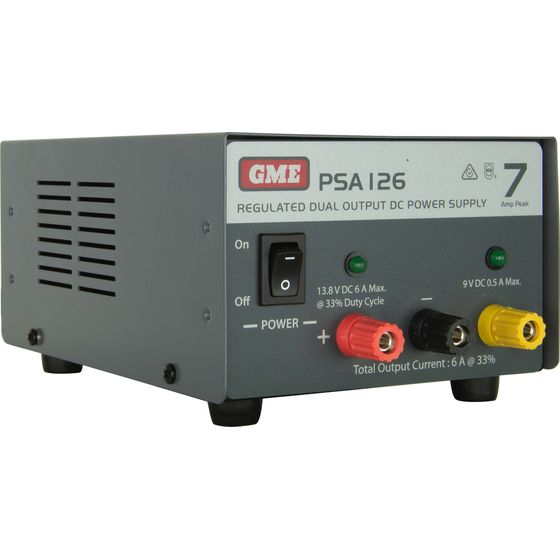 GME PSA Series Regulated Power Supply – 7 Amp Peak, 13.8V