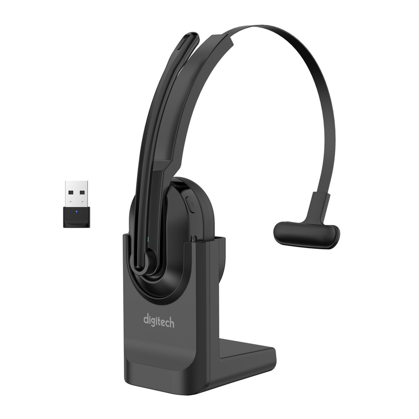 Digitech Rechargeable Wireless Headset With Charging Base & USB Audio Adapter