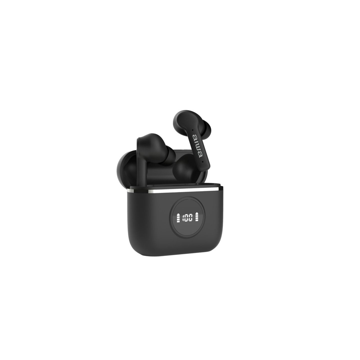 AIWA Earphone ENC TWS with Wireless Charging - Bluetooth 5.3 - Black