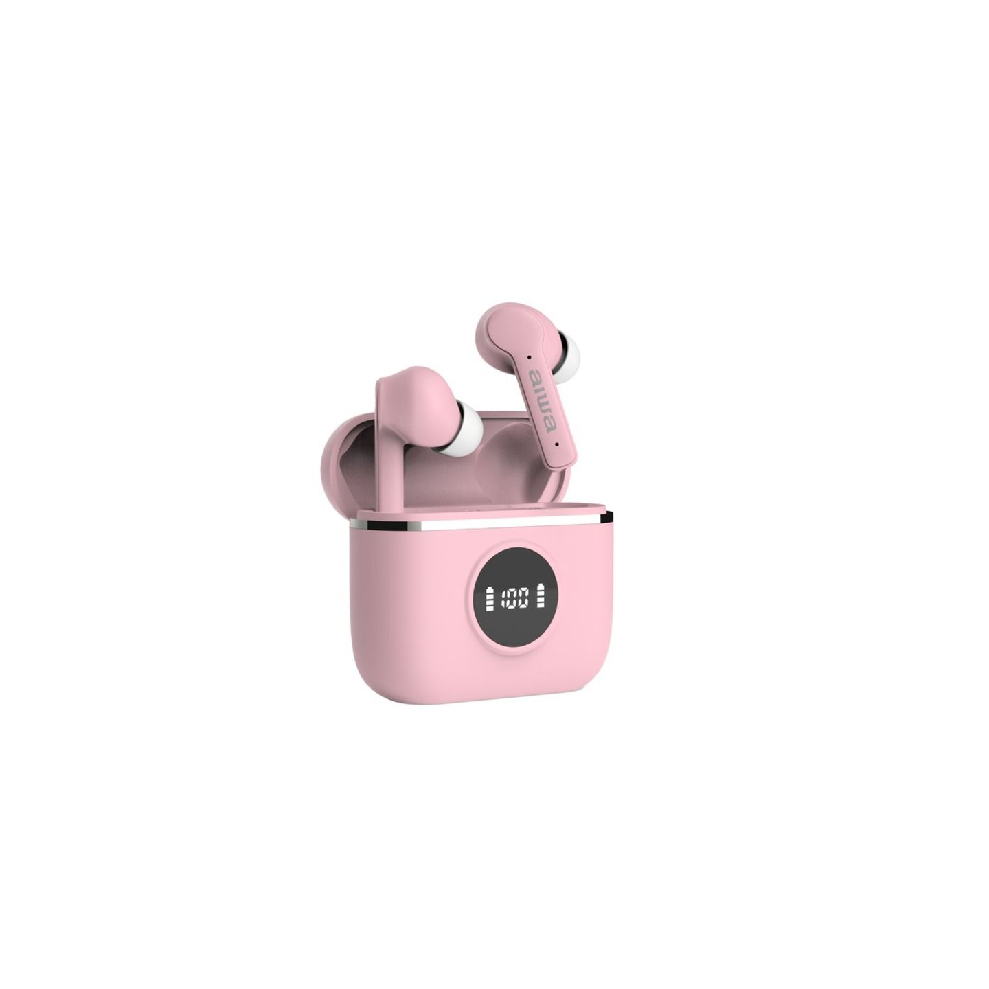 AIWA Earphone ENC TWS with Wireless Charging - Bluetooth 5.3 - Pink