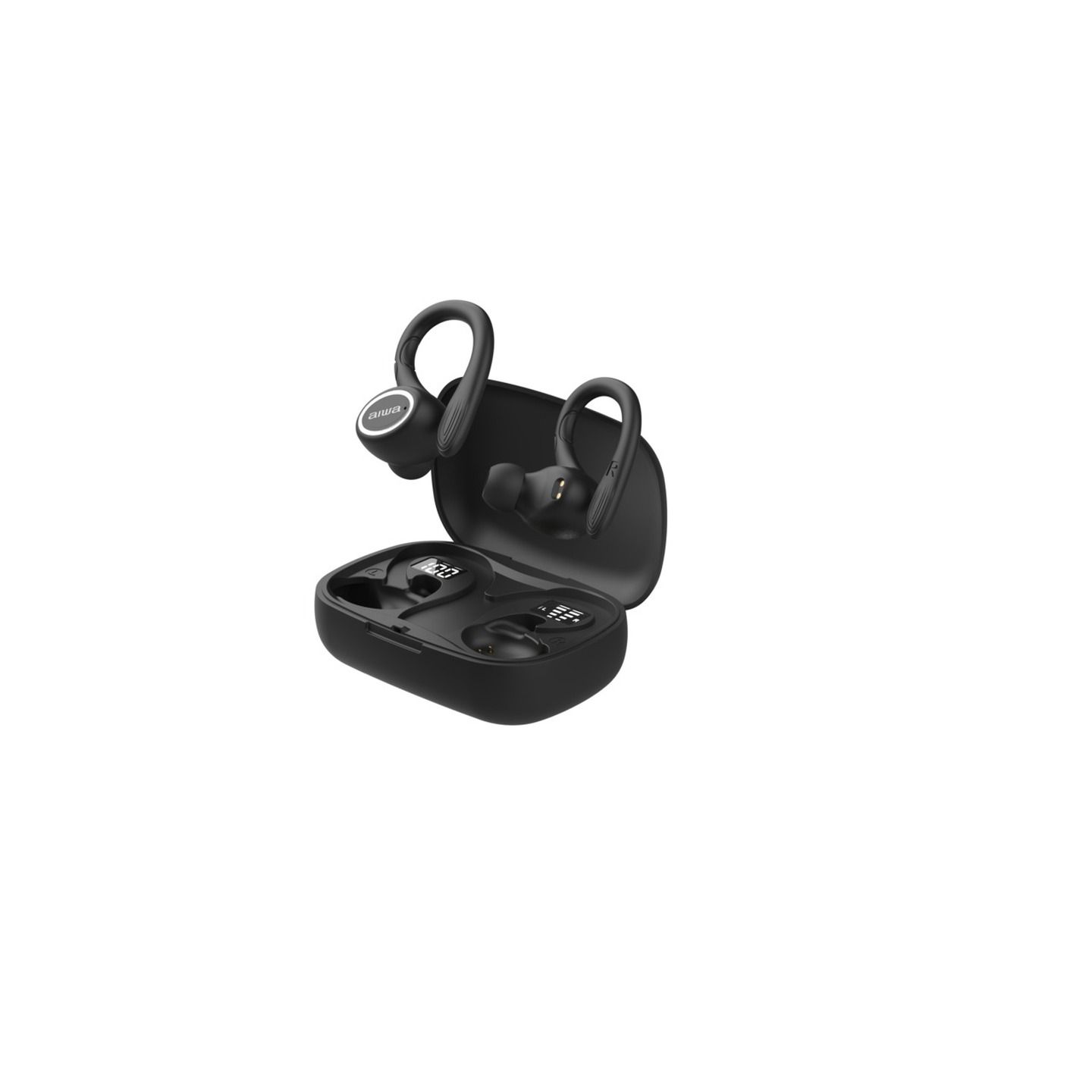 AIWA Earphone Sports Hook TWS - Bluetooth 5.3 - Black