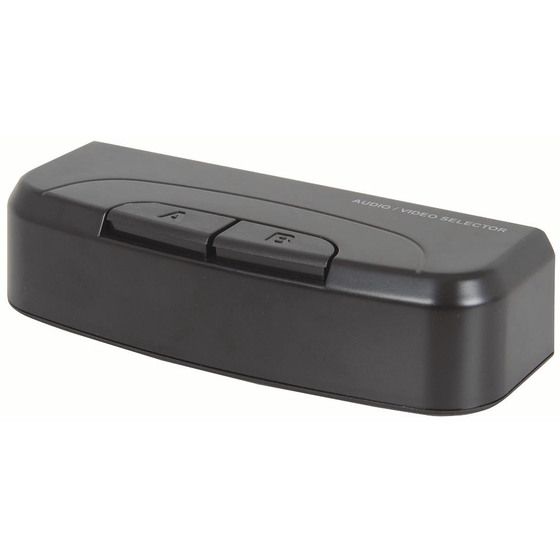 Jaycar 2-Way A/V Selector Switch – RCA Composite Video & Stereo Audio, Manual Push-Button