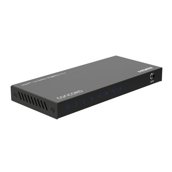 Concord 4-Way HDMI Splitter – 8K @ 60Hz, Auto Downscaling, USB Powered